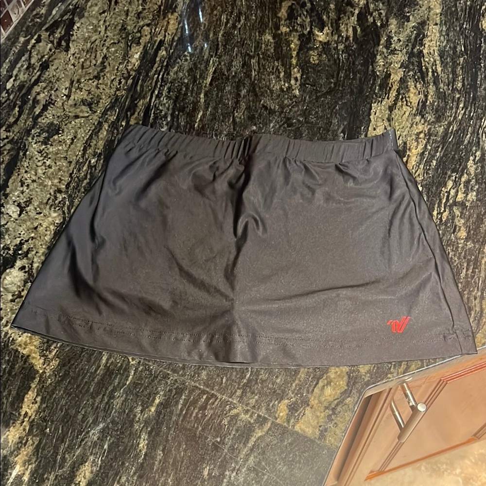 Varsity Black Mini Skirt